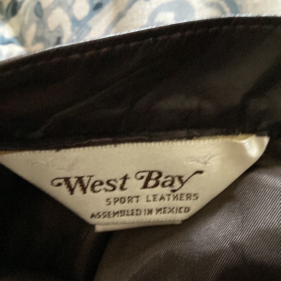 Vintage West Bay midi dark brown leather skirt - Picture 7 of 14